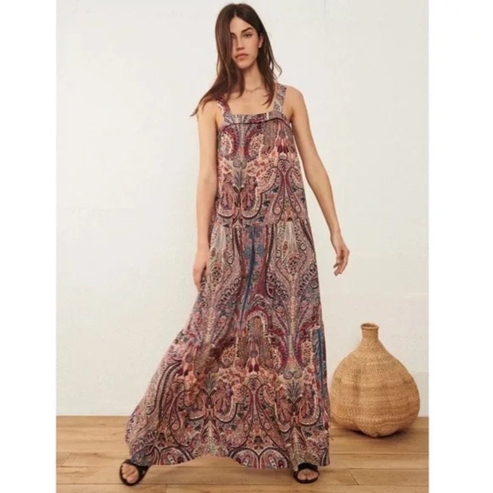 Ba&sh Parisian Bohemian Multi-coloured Open Back Maxi Dress, Size 6 - Picture 4 of 16